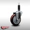 Service Caster 4'' SS Maroon Poly Wheel Swivel 1'' Expanding Stem Caster SCC-SSEX20S414-PPUB-MRN-1 - alternate 2